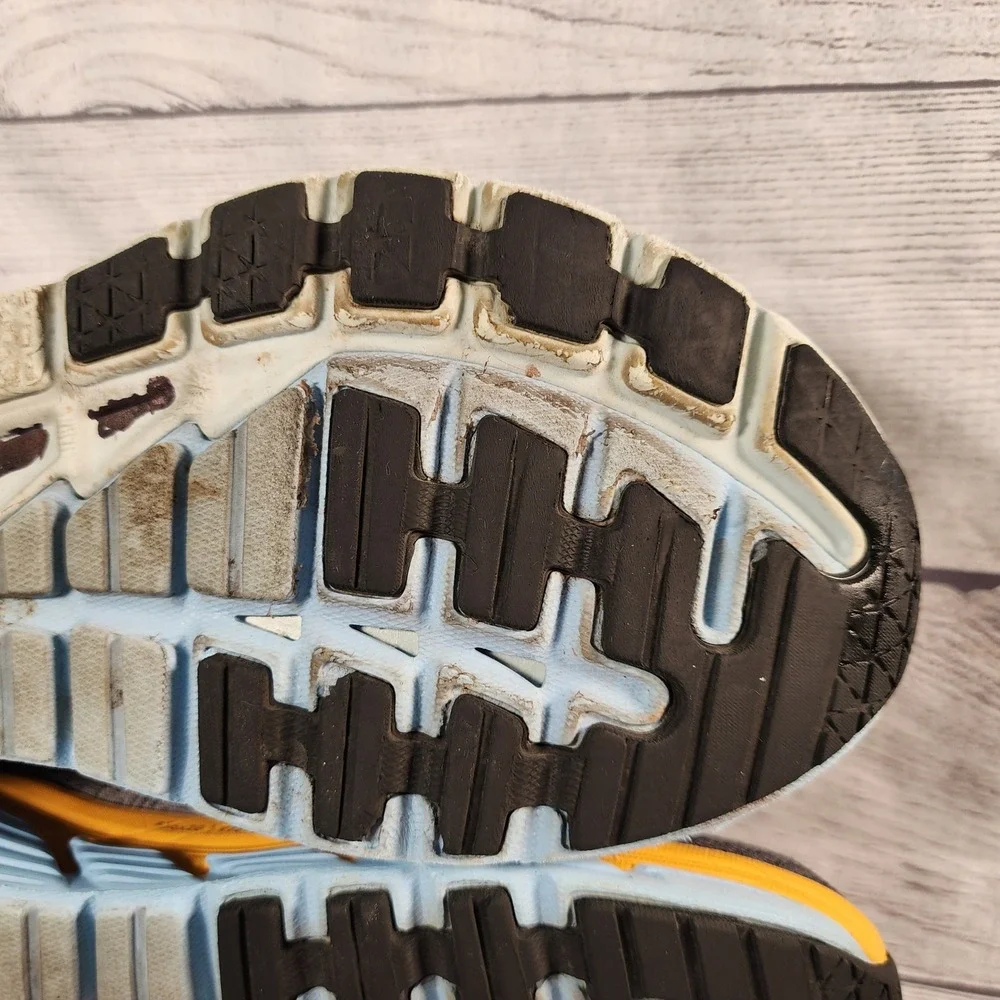Hoka Gaviota 4 Mens Size 10 Running Shoes Gray Orange Blue Stability Sneakers